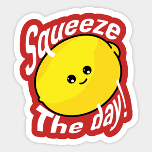 SQUEEZE The Day!  Cute Lemon Sticker